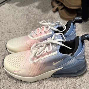 Nike Air Max 270 in Pink, Cream, and Blue